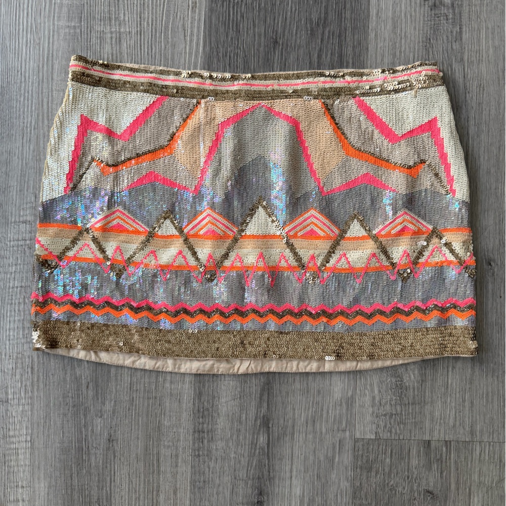 All Saints Sequin Mini Skirt